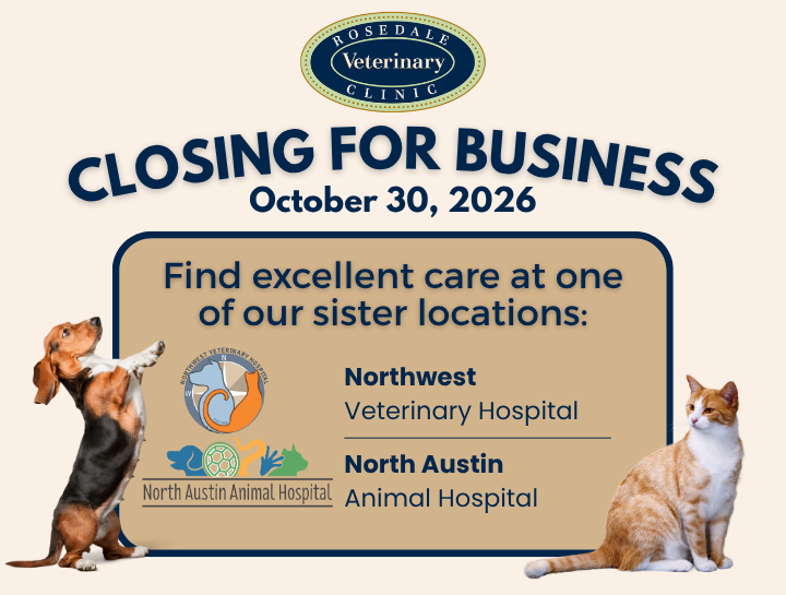 An Important Update from Rosedale Veterinary Clinic
